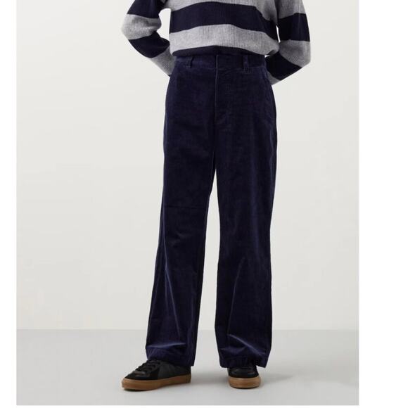 Uniqlo Dark Navy Corduroy Trousers - Picture 1 of 8